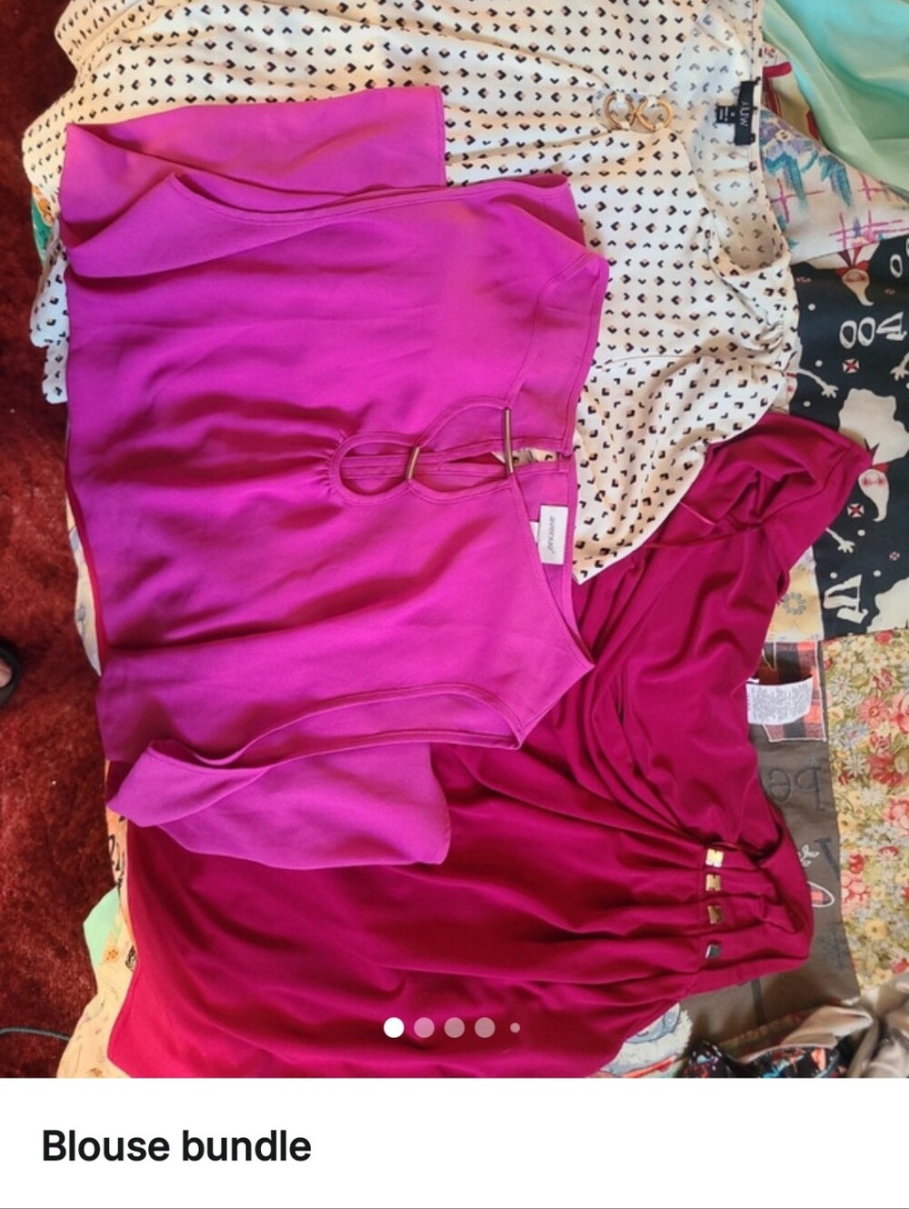 Avenue Bright Fuchsia and Magenta Blouse Bundle
